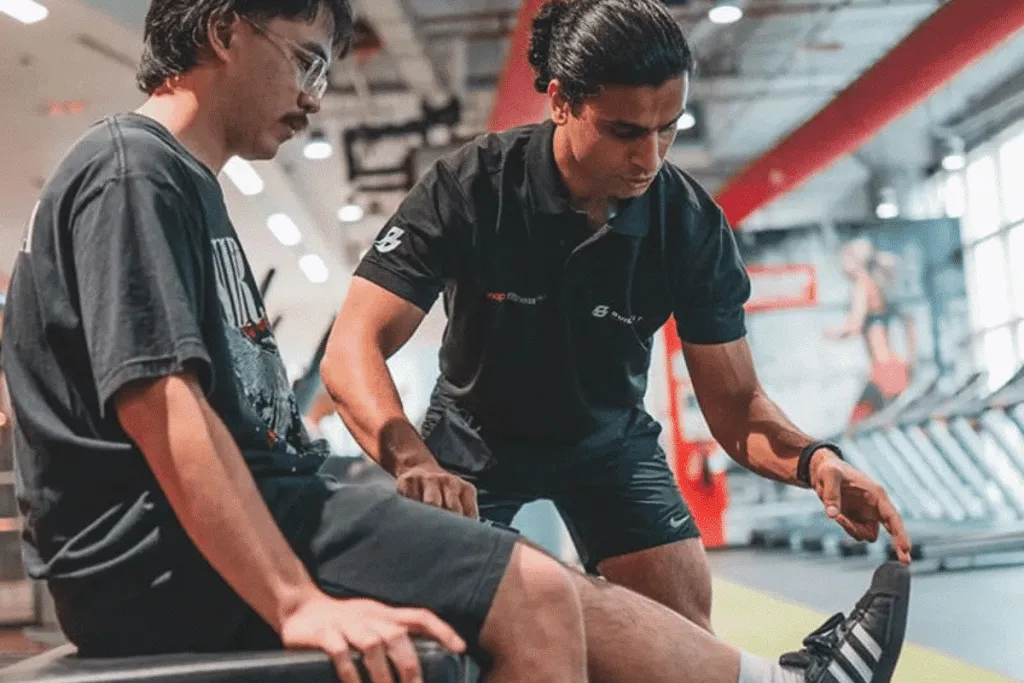 Gym personal training session in Dubai with strength and fitness coaching